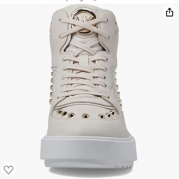 Michael Kors Emmett Stripe High-Top Sneakers (Light Cream) ✨brand new✨