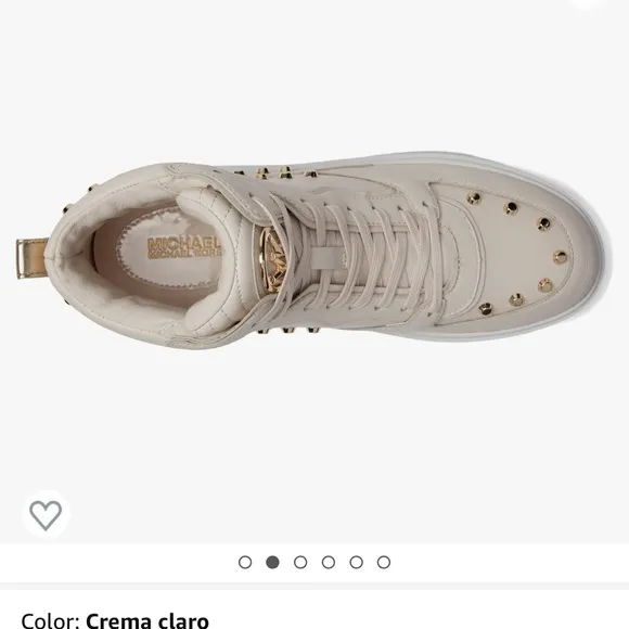 Michael Kors Emmett Stripe High-Top Sneakers (Light Cream) ✨brand new✨