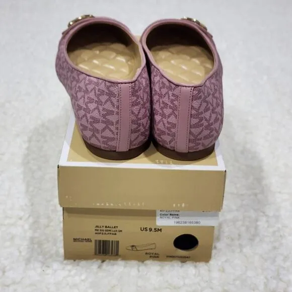 Michael Kors Jilly ballet flats in royal pink logo size 9.5 new!!!