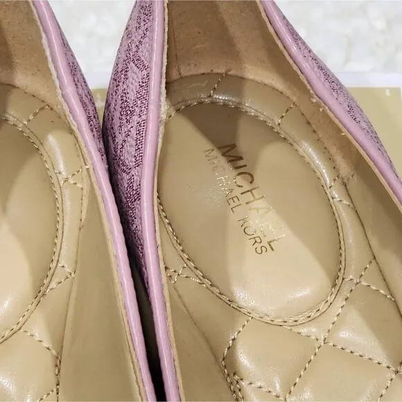 Michael Kors Jilly ballet flats in royal pink logo size 9.5 new!!!