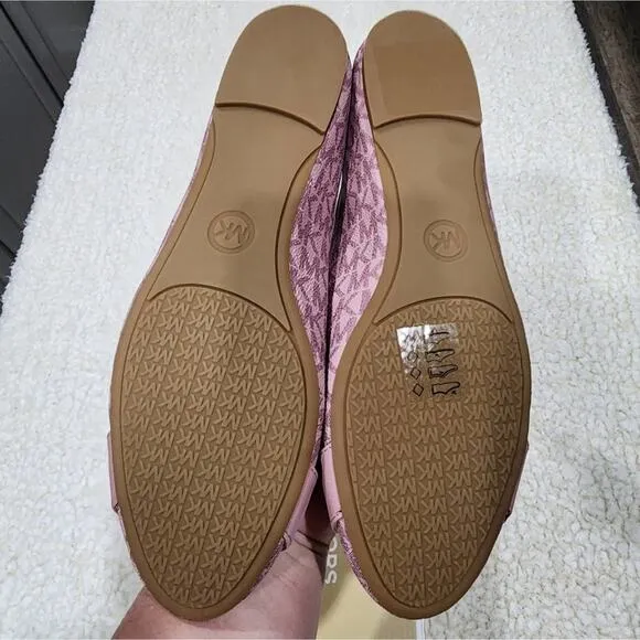Michael Kors Jilly ballet flats in royal pink logo size 9.5 new!!!