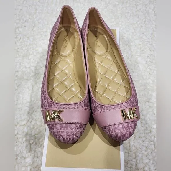 Michael Kors Jilly ballet flats in royal pink logo size 9.5 new!!!