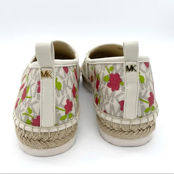 Michael Kors Logo Floral Lenny Slip On Espadrilles