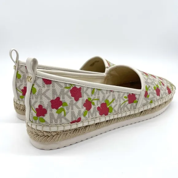 Michael Kors Logo Floral Lenny Slip On Espadrilles