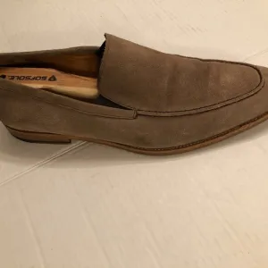 Millburn co men's tan leather suede slip on loafers dress shoes  size: 11.5