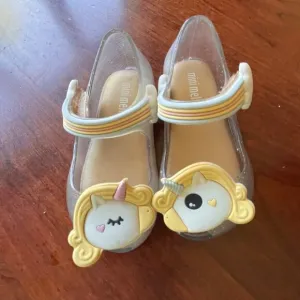Mini Melissa Clear Glitter Unicorn Ballet Flats- Size Toddler 5