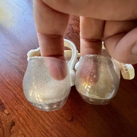 Mini Melissa Clear Glitter Unicorn Ballet Flats- Size Toddler 5