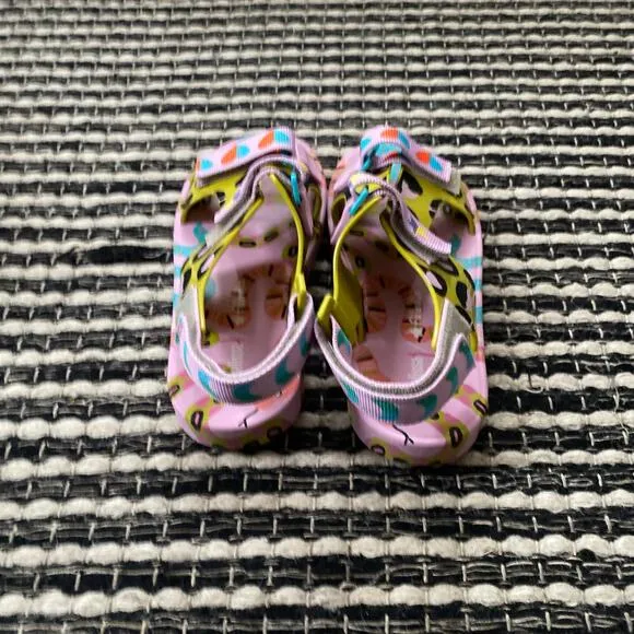 🌿Mini Melissa Girls Pink Multicolor Pingpong   Fabula  Flat Strappy Sandals 3