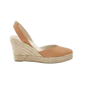 Mint &amp; Rose Menorca Ecru Leather Slingback Espadrilles 36/6