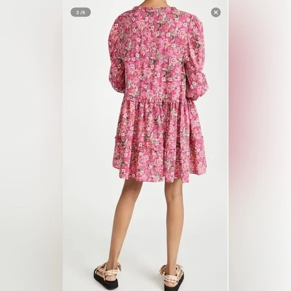 Misa Maya Mini Dress Falaise Floral Color: Pink Size S