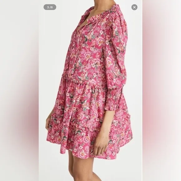 Misa Maya Mini Dress Falaise Floral Color: Pink Size S
