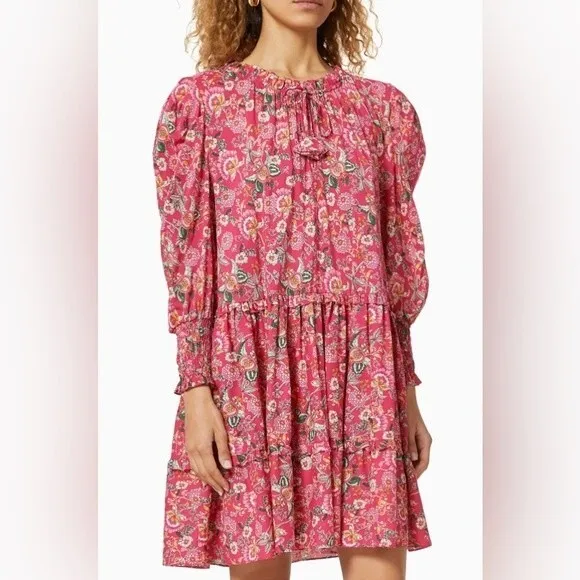 Misa Maya Mini Dress Falaise Floral Color: Pink Size S