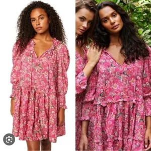 Misa Maya Mini Dress Falaise Floral Color: Pink Size S