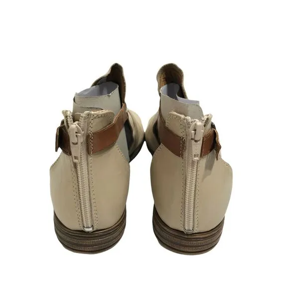 Miz Mooz Dipper Leather Flat Sandals Buckle Womens 36 US 5.5 - 6 NEW