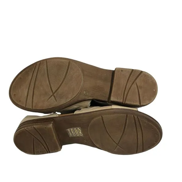 Miz Mooz Dipper Leather Flat Sandals Buckle Womens 36 US 5.5 - 6 NEW
