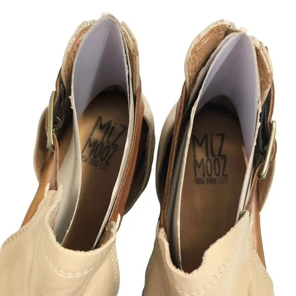 Miz Mooz Dipper Leather Flat Sandals Buckle Womens 36 US 5.5 - 6 NEW