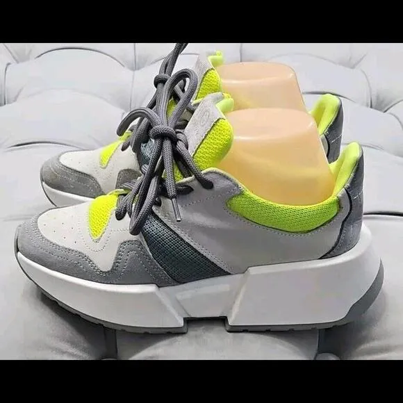 MM6 MAISON MARGIELA Gray Green Suede Platform Chunky Sneakers Womens Shoes 37 7