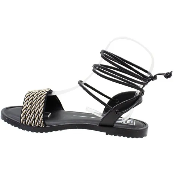 Moleca Women’s Black Casual Strappy Flat Sandals
