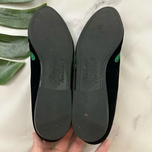 Mootsies Tootsies Womens Vintage 90s Christmas Ballet Flats Size 7.5 Velvet