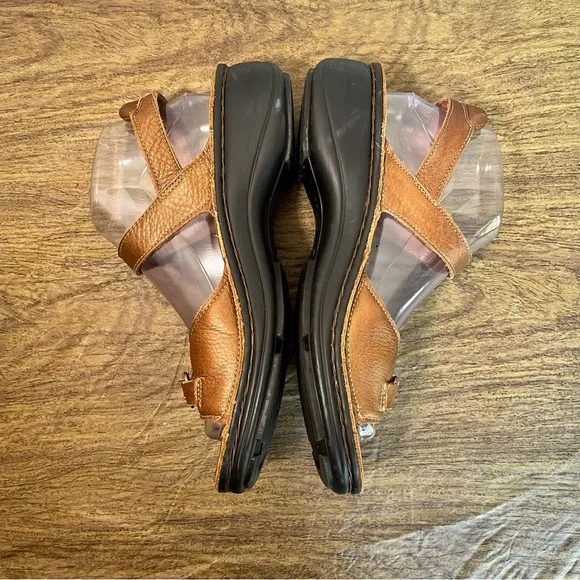 NAOT Wedge Strappy Sandals Brown Leather Sandals Size 9 US/ 40 EU