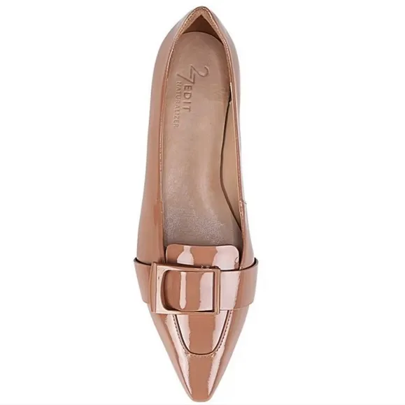 Naturalizer 27 EDIT Miller Patent Leather Pointed Toe Career Flats