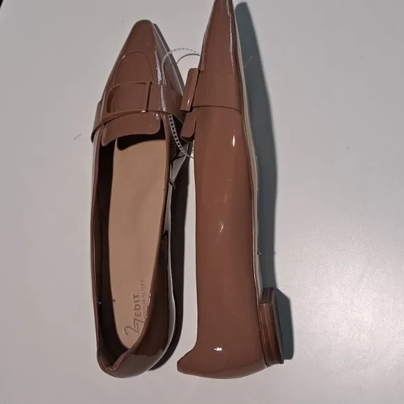 Naturalizer 27 EDIT Miller Patent Leather Pointed Toe Career Flats
