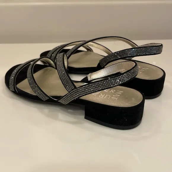 Naturalizer Maya Crystal Rhinestone Embellished Strappy Dress Sandals