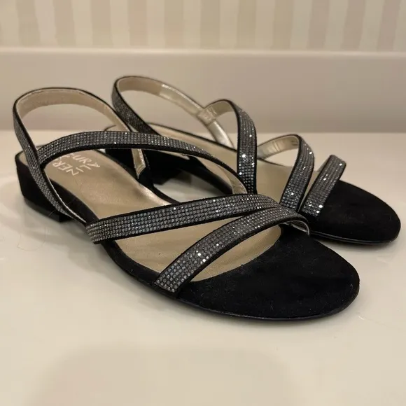 Naturalizer Maya Crystal Rhinestone Embellished Strappy Dress Sandals