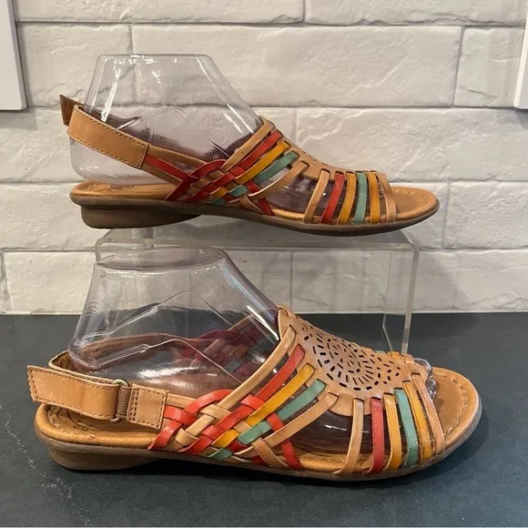 Naturalizer sz 9 Wendy haurache sandals multicolor leather