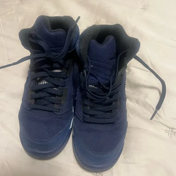 Navy Blue High-Top Sneakers