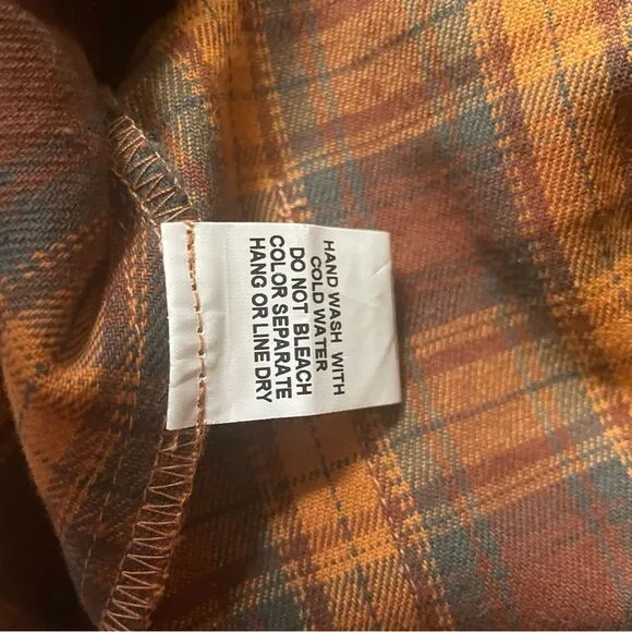 Nectar Clothing Rust Orange Plaid Mini Skirt