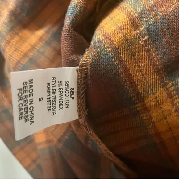 Nectar Clothing Rust Orange Plaid Mini Skirt