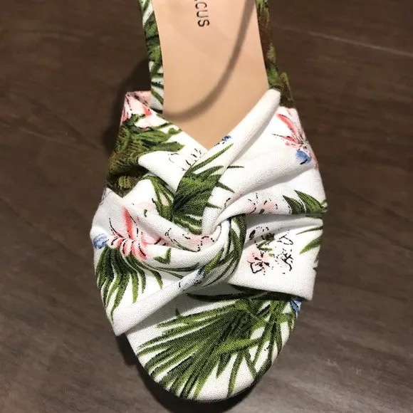 Neiman Marcus Knotted Platform Wedge Espadrilles