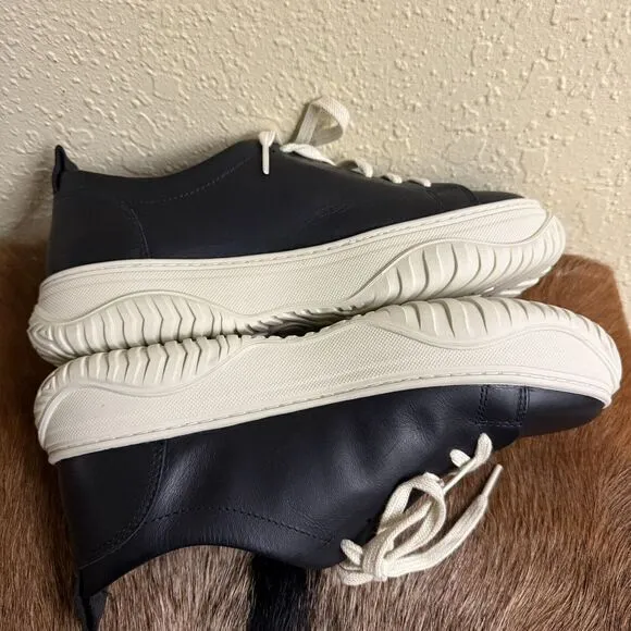 NEW $145 OTBT Pangea 9M Platform Sneakers Black Leather Athleisure Chunky Trendy