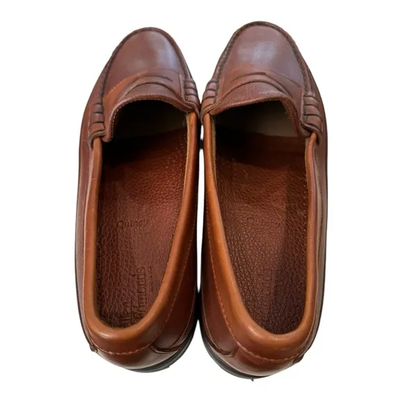 New Allen Edmonds Quincy Tan Leather Men's Slip-on Dress Shoes Loafers 9  9D