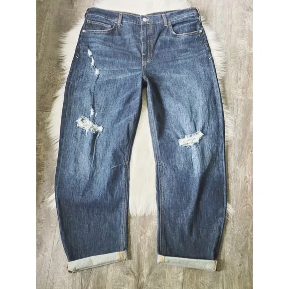 NEW Anthropologie Pilcro The Bow Boyfriend Jeans - 28 Waist