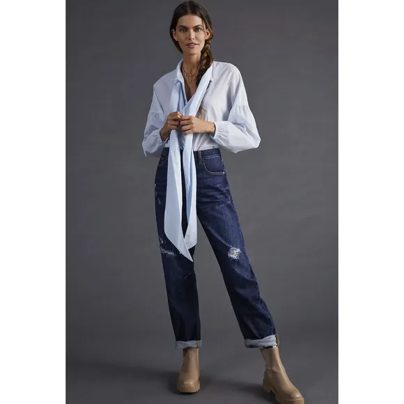 NEW Anthropologie Pilcro The Bow Boyfriend Jeans - 28 Waist