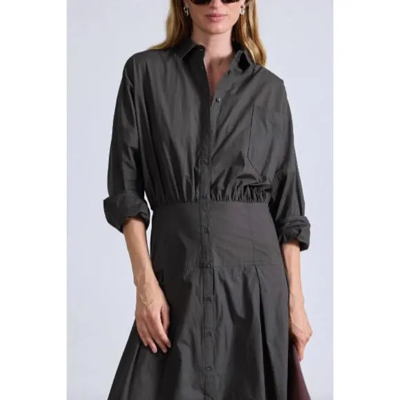 NEW APIECE APART pietra maxi dress in deep olive