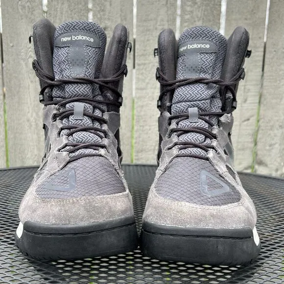 New Balance Boots Men 12D Fresh Foam 1000 Gray Suede Winter Waterproof Insulated