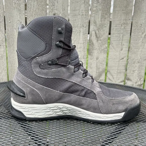 New Balance Boots Men 12D Fresh Foam 1000 Gray Suede Winter Waterproof Insulated