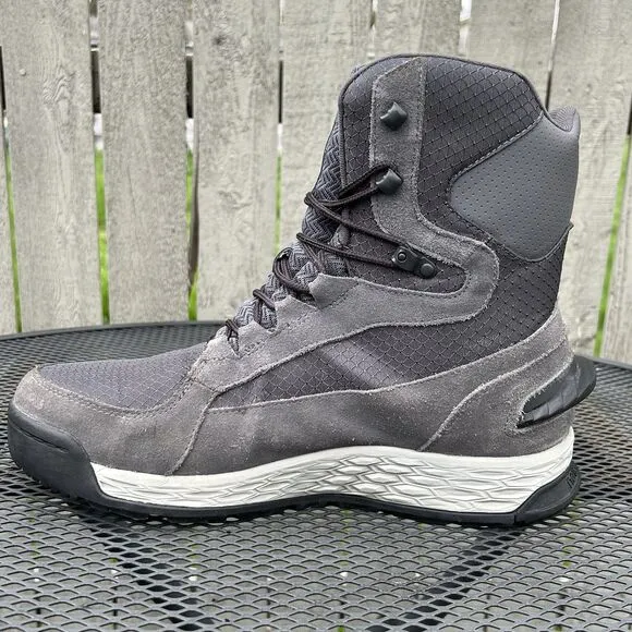 New Balance Boots Men 12D Fresh Foam 1000 Gray Suede Winter Waterproof Insulated