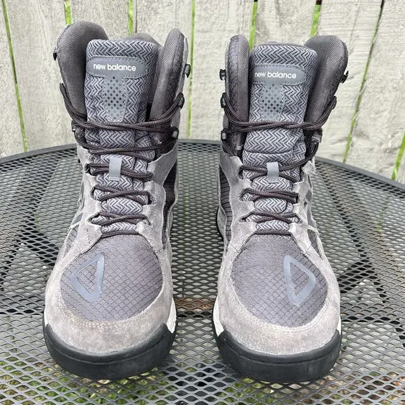 New Balance Boots Men 12D Fresh Foam 1000 Gray Suede Winter Waterproof Insulated