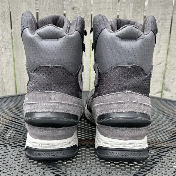 New Balance Boots Men 12D Fresh Foam 1000 Gray Suede Winter Waterproof Insulated
