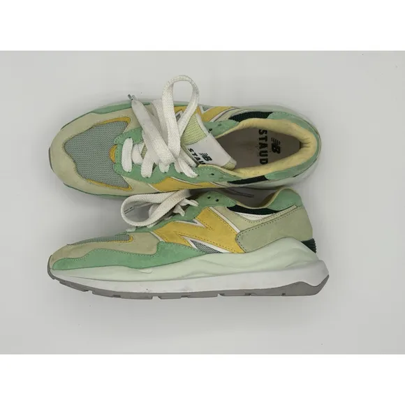 New Balance x Staud 57/40 Sneakers - Men’s Size 8 W9.5- Green/Yellow - Pre-Owned