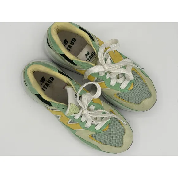 New Balance x Staud 57/40 Sneakers - Men’s Size 8 W9.5- Green/Yellow - Pre-Owned