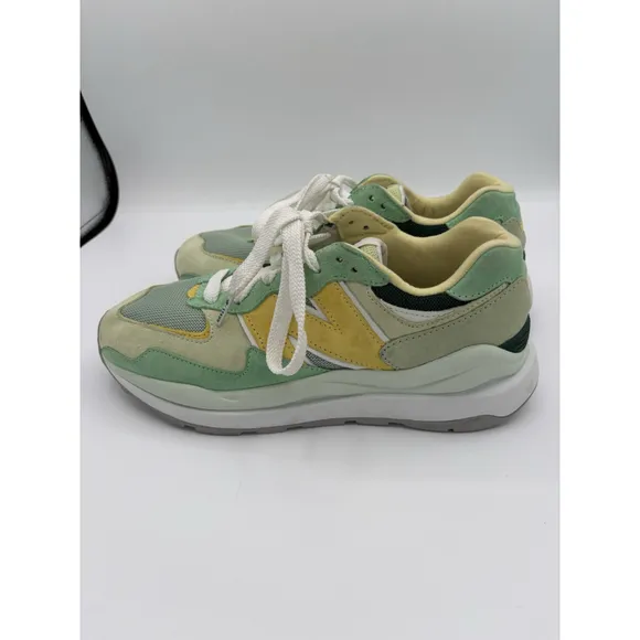 New Balance x Staud 57/40 Sneakers - Men’s Size 8 W9.5- Green/Yellow - Pre-Owned