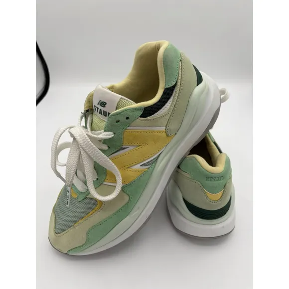 New Balance x Staud 57/40 Sneakers - Men’s Size 8 W9.5- Green/Yellow - Pre-Owned