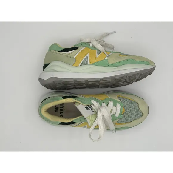New Balance x Staud 57/40 Sneakers - Men’s Size 8 W9.5- Green/Yellow - Pre-Owned