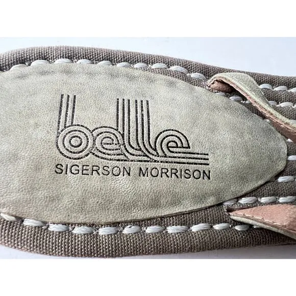 New Belle Sigerson Morrison Leather /Fabric Sandals Flat Size 9B