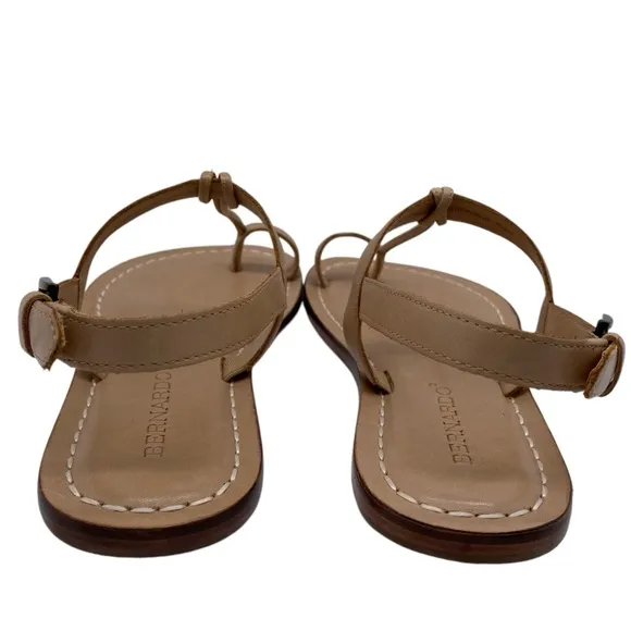 NEW Bernardo Womens Shoes Maverick Toe Ring Sandals 6 Brown Leather Flat Flat